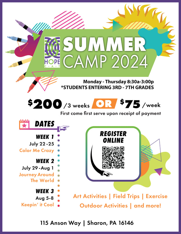 Summer Camp Flyer (all information is in text block to the left of this image)